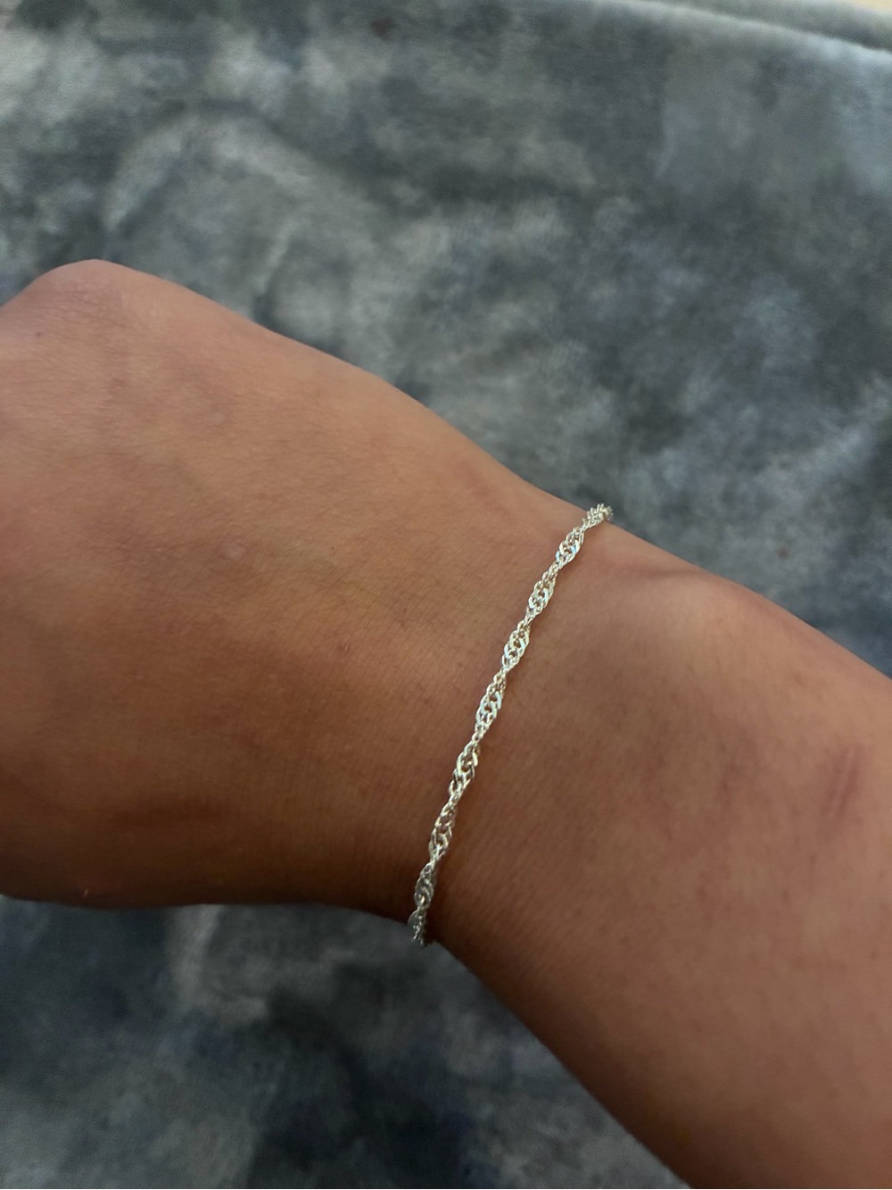 SILVER ROPE CHAIN BRACELET